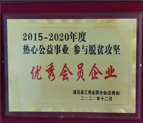 2015-2020年度熱心公益事業(yè)參與脫貧攻堅優(yōu)秀會員企業(yè)